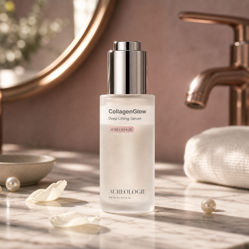 CollagenGlow serum pearl-white and crystal-clear dual layers - Aureologie