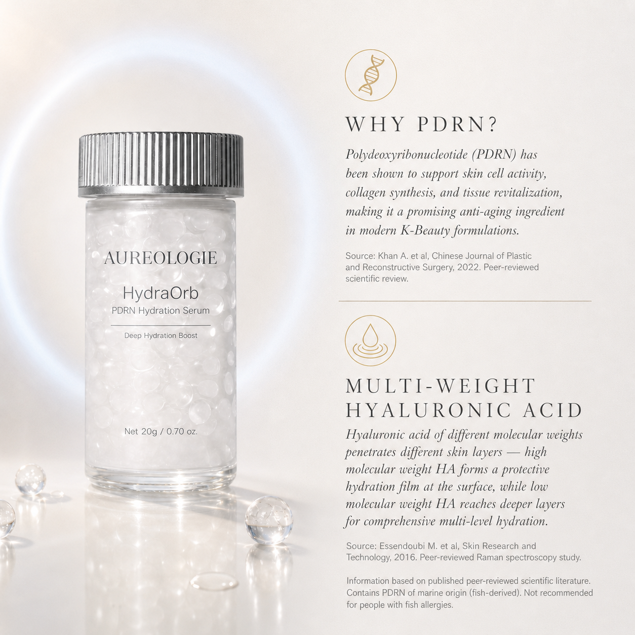 HydraOrb PDRN Hydration Serum lifestyle shot - Aureologie K-Beauty