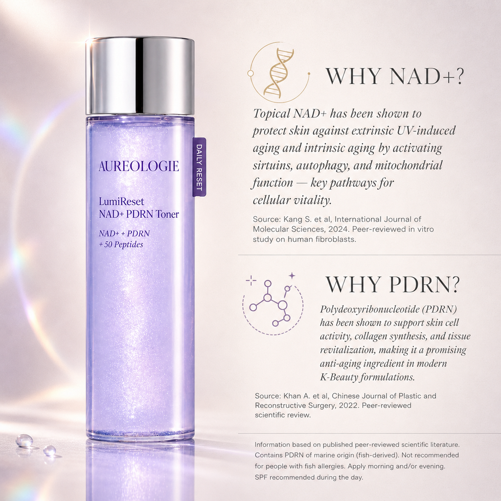 LumiReset NAD+ PDRN Toner lifestyle shot - Aureologie K-Beauty